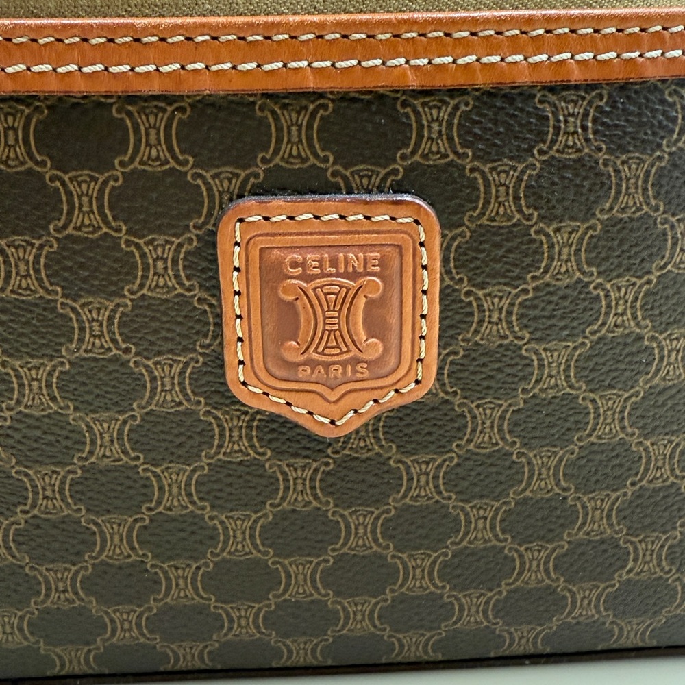 Celine Brown and Tan Cosmetic Case - Picture 10 of 15